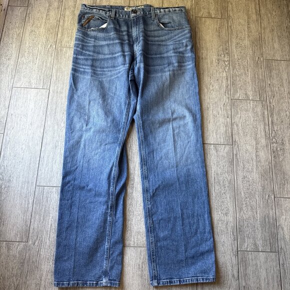 Ariat Jeans Mens 38x34 Blue M2 Relaxed Boot Workwear Medium Wash Denim Everyday - Picture 3 of 4